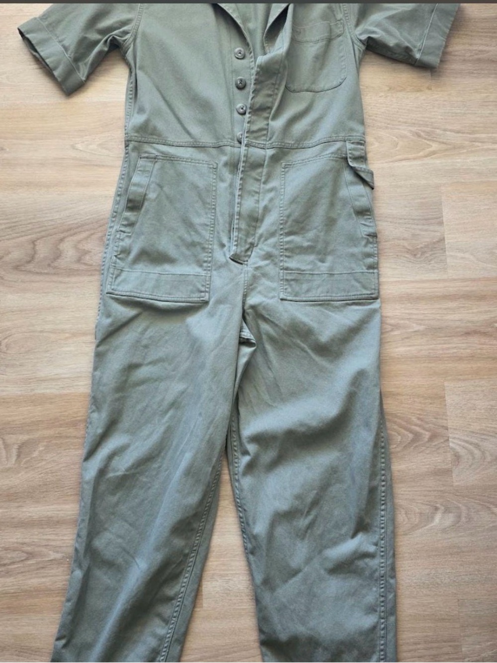 Stoic Utility Short-Sleeve Jumpsuit in Olive